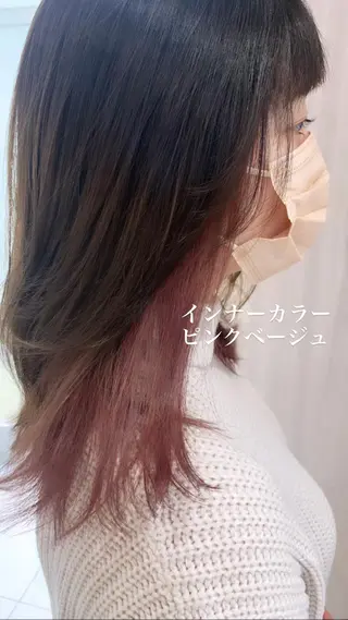 ミディアム カラー 似合わせカラー/艶 髪質改善/ヨシザキのヘアスタイル