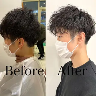 ショート パーマ メンズ メンズパーマ特化/ メッシュ/薫/店長のヘアスタイル