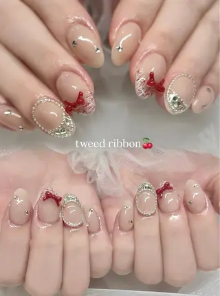 ネイル 🎀チーク/ちゅるん 🫧chisa🎀のネイルデザイン