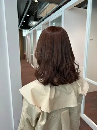 ミディアム カラー マンツーマン 縮毛矯正/マユコのヘアスタイル