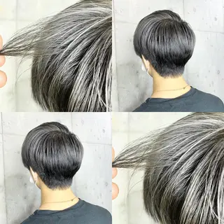 ミディアム カラー パーマ メンズ メンズブリーチカラー /パーマ ごーた立川のヘアスタイル