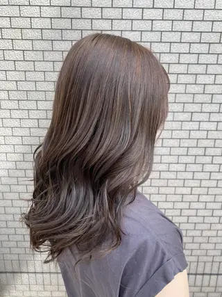 セミロング カラー 岡本 拓朗のヘアスタイル