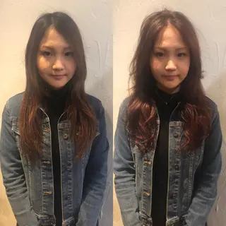 ミディアム 髪質改善縮毛矯正 専門店のヘアスタイル