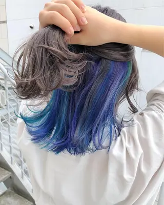 セミロング カラー ヘアアレンジ 【池袋/スパイキー ショート】ⓝⓘⓜⓤのヘアスタイル