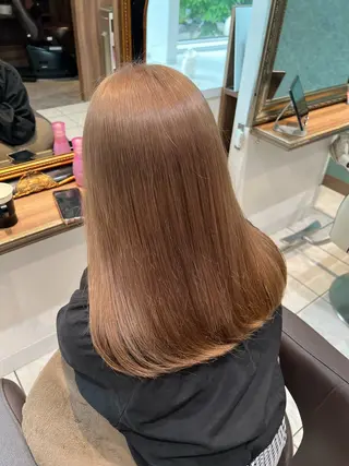 セミロング カラー 🌕ダブルカラー/ ハイトーン/松本🌕のヘアスタイル