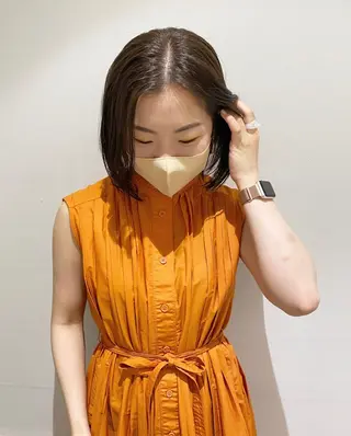 ミディアム カラー hamashima mireiのヘアスタイル