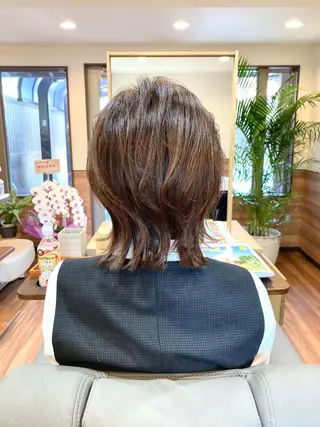 ミディアム Annon プライベートサロンのヘアスタイル