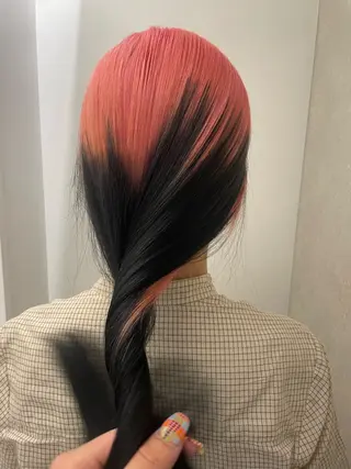 カラー 🎀ボブ＋ハイトーン シュカ👶🏻のヘアスタイル