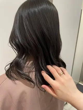 セミロング 韓国風パーマ/ヘア セット/店長みづきのヘアスタイル