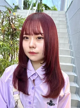 ロング 💥ウルフカット デザインあんな💥のヘアスタイル