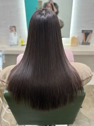 セミロング カラー 縮毛矯正/ /関内/あべももこのヘアスタイル
