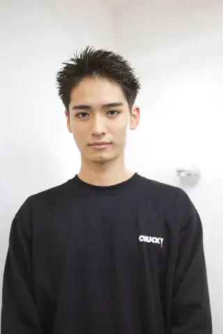 ショート メンズ メンズ専門ブリー チカラー⚡️リュウジのヘアスタイル
