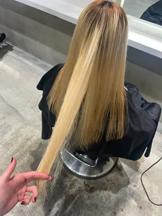 ロング 名古屋/落ちる黒 黒染め落としのヘアスタイル