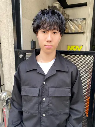 ショート パーマ メンズ 💈メンズ短髪特化 ✂︎伊藤大輝💈のヘアスタイル
