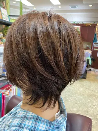 ショート カラー パーマ 松 下のヘアスタイル