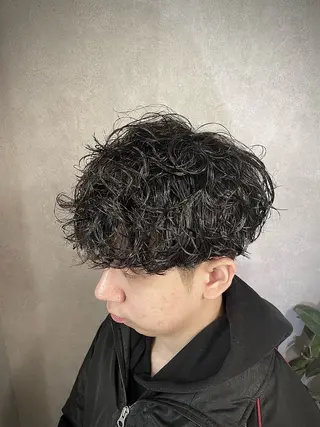 ミディアム パーマ ヘアアレンジ メンズ 似合わせカット特化/ 💈ミナ💈のヘアスタイル