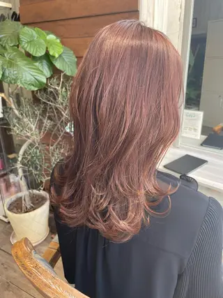 セミロング カラー exfa sakura🪞のヘアスタイル