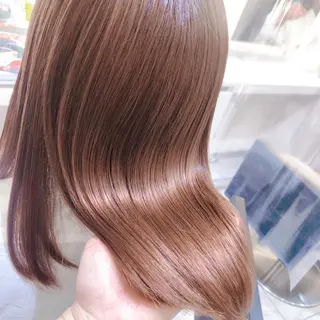 ミディアム 三箇島陽香/髪質改善 クロスパーマ縮毛矯正のヘアスタイル