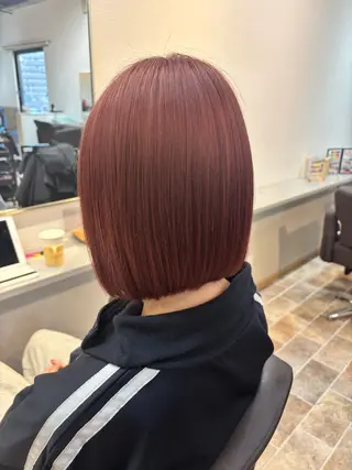 ショート カラー ヘアカラー&縮毛矯正 STAR☆RIVERのヘアスタイル