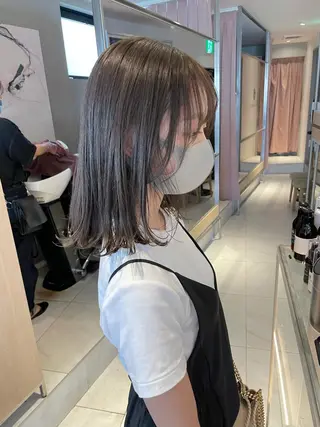 セミロング カラー 柔らか透け感カラー 🌿ムロヤリョウスケのヘアスタイル
