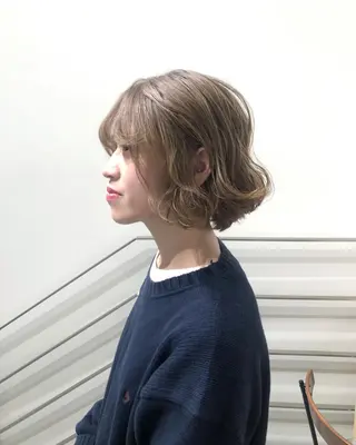 ミディアム カラー パーマ ヘアアレンジ メンズ キッズ stylist 🌸 kana.のヘアスタイル