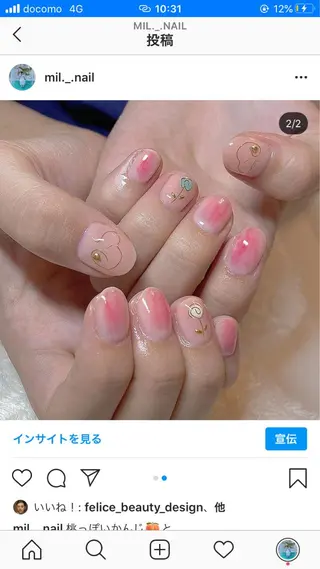 ネイル ミルフィーユ /Tomoeのネイルデザイン