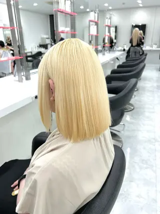 ミディアム カラー 渋谷人気1位✨カラー 縮毛、髪質改善のヘアスタイル