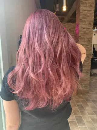 セミロング カラー ヘアカラー&縮毛矯正 STAR☆RIVERのヘアスタイル