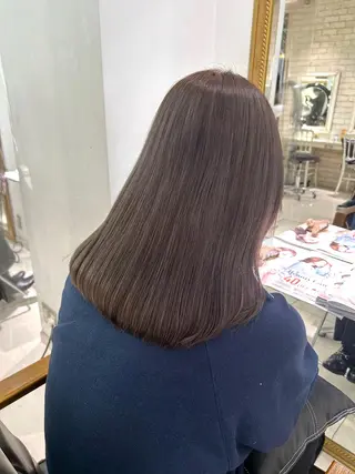 セミロング カラー 透明感カラー 古山 結季🌙🖤のヘアスタイル