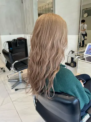 ロング オリーブ カラー✨有坂映哉のヘアスタイル