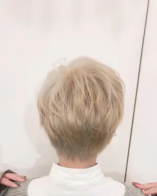ショート カラー 🟦西荻窪メンズ特化 美容師🟦Yu-Jiのヘアスタイル
