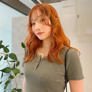 ロング カラー ダブルカラー,透け カラーHINARIのヘアスタイル