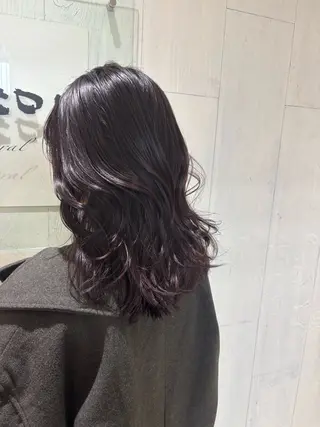 ミディアム カラー yui🥀/ボブ /ブリーチなしカラーのヘアスタイル