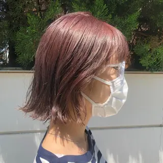 ミディアム カラー カトウ ユウカのヘアスタイル