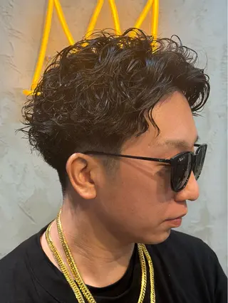 ショート パーマ メンズ ユウト 【メンズ限定】のヘアスタイル