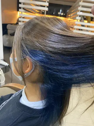 ミディアム カラー ヘアアレンジ 烏山 達也のヘアスタイル