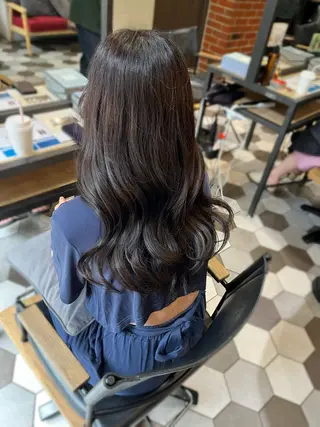 ミディアム カラー 似合わせ顔まわり カット💛森尾真由美のヘアスタイル