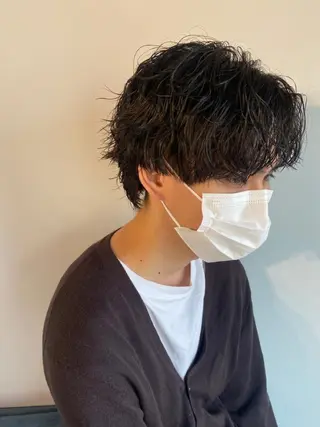 ミディアム パーマ メンズ 🔹YUTA🔹 メンズパーマのヘアスタイル