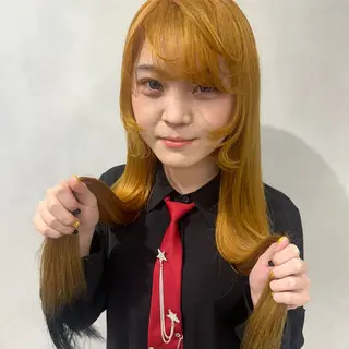 ロング カラー デザインカラー/パー マ🦖外岡咲希🦖のヘアスタイル