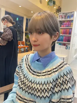 ショート カラー 無料カット/ ショート特化/表参道のヘアスタイル