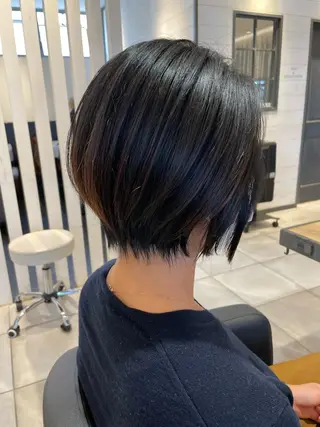 ショート カラー パーマ 渡部雄大 ショート／縮毛矯正のヘアスタイル