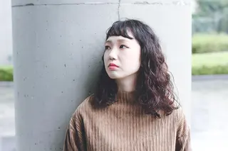 ミディアム パーマ tatsumi/ボブ ウルフ/レイヤーのヘアスタイル