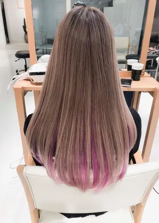 ロング カラー ヘアアレンジ モテ髪透明感❤️ デイズヘアカラーのヘアスタイル