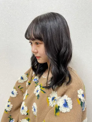 ミディアム カラー ヘアアレンジ like みやびのヘアスタイル