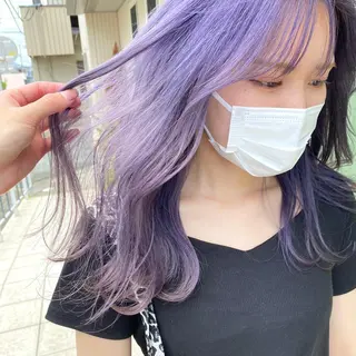 ロング カラー ハイトーンカラー🌈 メンズパーマ鈴木康平のヘアスタイル
