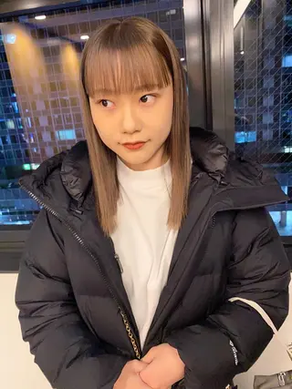 ミディアム カラー パーマ ヘアアレンジ デザインカラー/ボブ ブリーチカラー/ユリのヘアスタイル