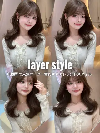 ミディアム カラー 舟久保 七海のヘアスタイル