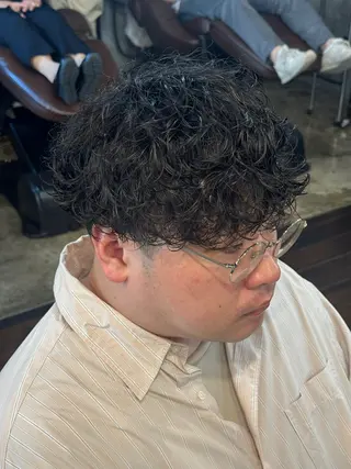 ショート パーマ メンズ men'sモテ 髪🫧シオンのヘアスタイル