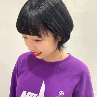 ショート カラー ヘアアレンジ 🫧透明感カラー/ ボブ/小笠原汐海🪽のヘアスタイル