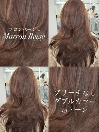 ロング カラー 顔まわりの神様✨ 透明感カラー藤嶋秀幸のヘアスタイル
